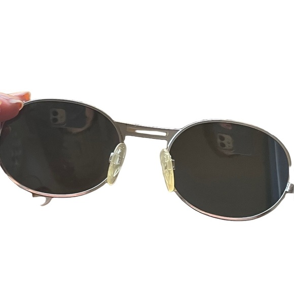 ?CAZAL Vintage Deadstock 90s Y2K Silver Retro Round Aviator Frame Sunglasses﻿ main image 6